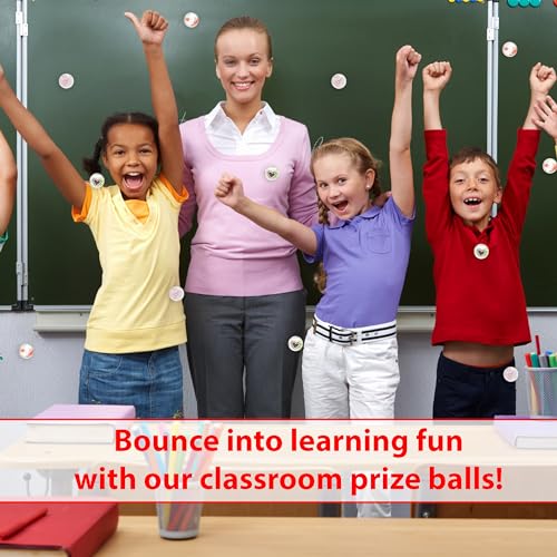 25 Bouncy Balls for Kids Party Favors | Heart Bouncy Ball 27mm | Superball Small Rubber Balls for Kids - Thumbnail 6