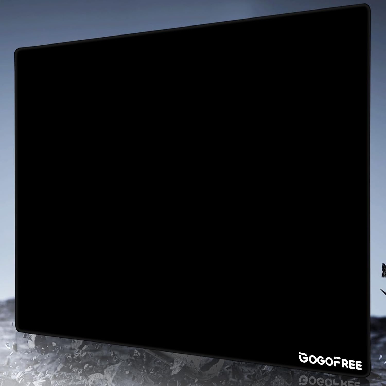 Glass Mousepad with Hard Surface for Gaming, Ultra Smooth Mouse Mat, Water-Resistant Large Mouse Pad Precision Speed Control for Esport Games/Office, Black XL(15.7’’×19.6’’) Black 19.6L x 15.7W inches