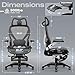 ELABEST X100 Ergonomic Mesh Office Chair with Footrest, Big and Tall Hone Desk Chair with 5D Flip-Up Arms, Adjustable 3D Lumbar Support,Gaming & Executive Computer Chairs