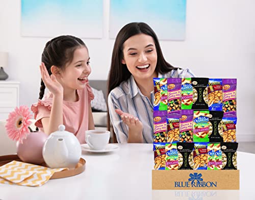 BLUE RIBBON, Healthy Snacks Care Package Snack Box Grab And Go Variety Pack (20 Count) Gifts for Kids Mothers Fathers Teenage Friends Family Military Women Men Boys Girlfriend Boyfriend