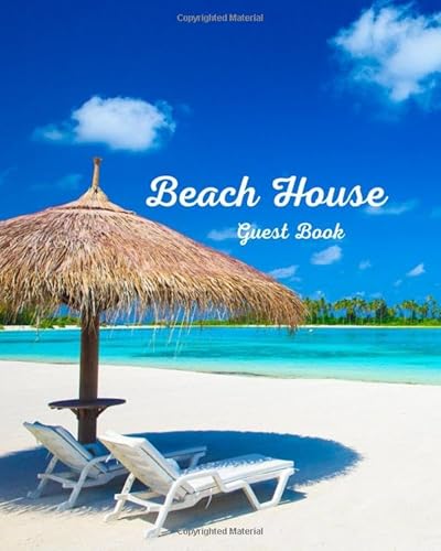 Guest Book ( 100 Page ): Beach House , Guest Book for Vacation Rental , Visitor Register Sign in Book , Note Book
