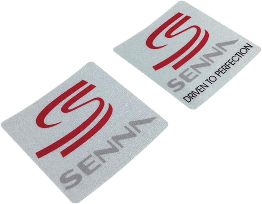2PCS Car Stickers Racing Bike Decal Bumpers for Forever Senna Driven to Perfection 68mm