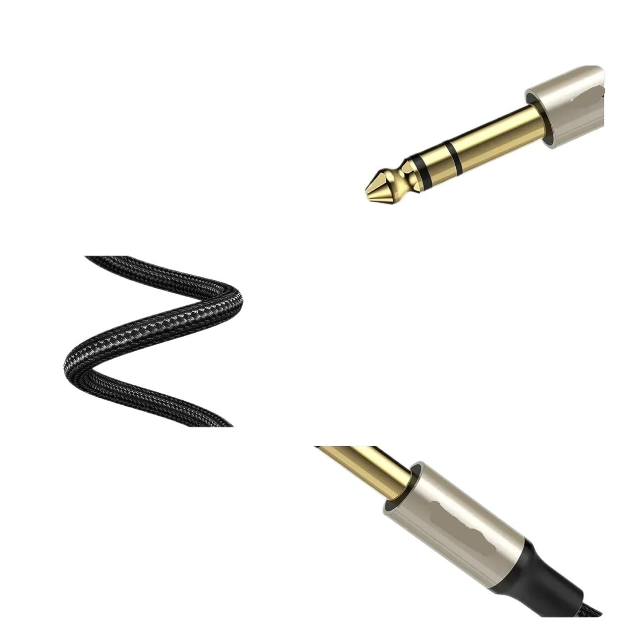 Adaptador de auriculares de 6,35 a 3,5 mm TRS macho a 3,5 mm hembra estéreo Ja-ck cable de extensión de audio (300 cm)