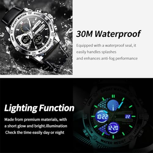 Image of OLEVS Men Watches Fashion Date Gift Chronograph Watch for Men Large Business Digital Calendar Waterproof Mens Wrist Watch