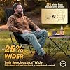 MOON LENCE Silla de camping plegable con respaldo alto ajustable para adultos, capacidad 400 lbs, peso 5.4 lbs, color negro miniatura 4