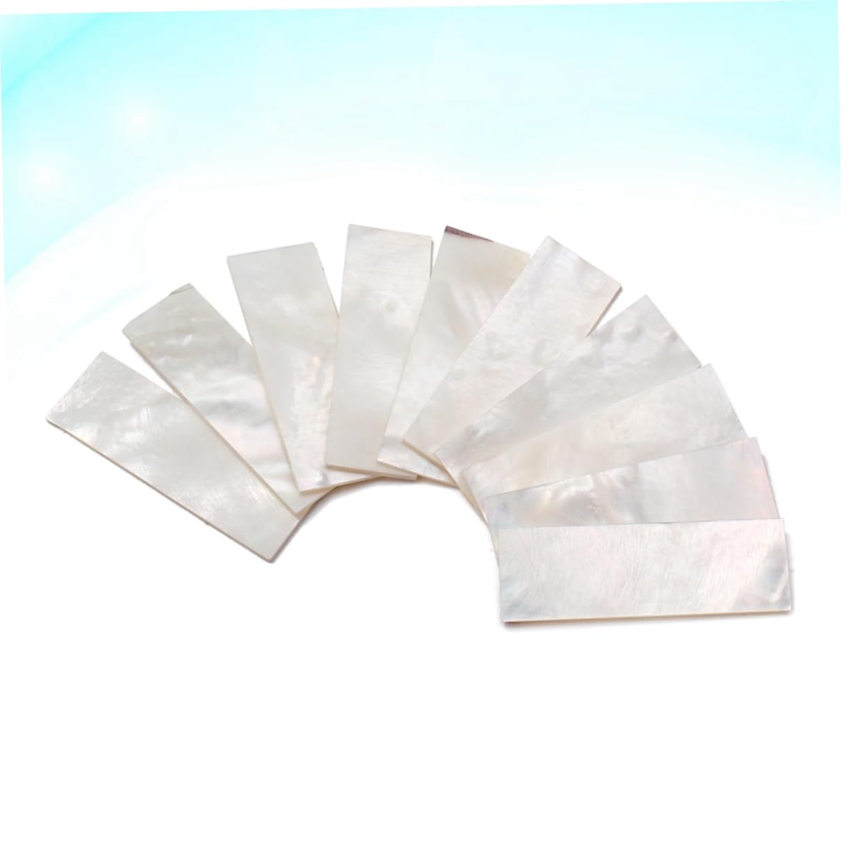 Garneck 36x12x1mm White Shell Material Inlay Markers 10 Pcs Set for Diy Guitar Fretboard Fretboard Inlays Guitar Parts