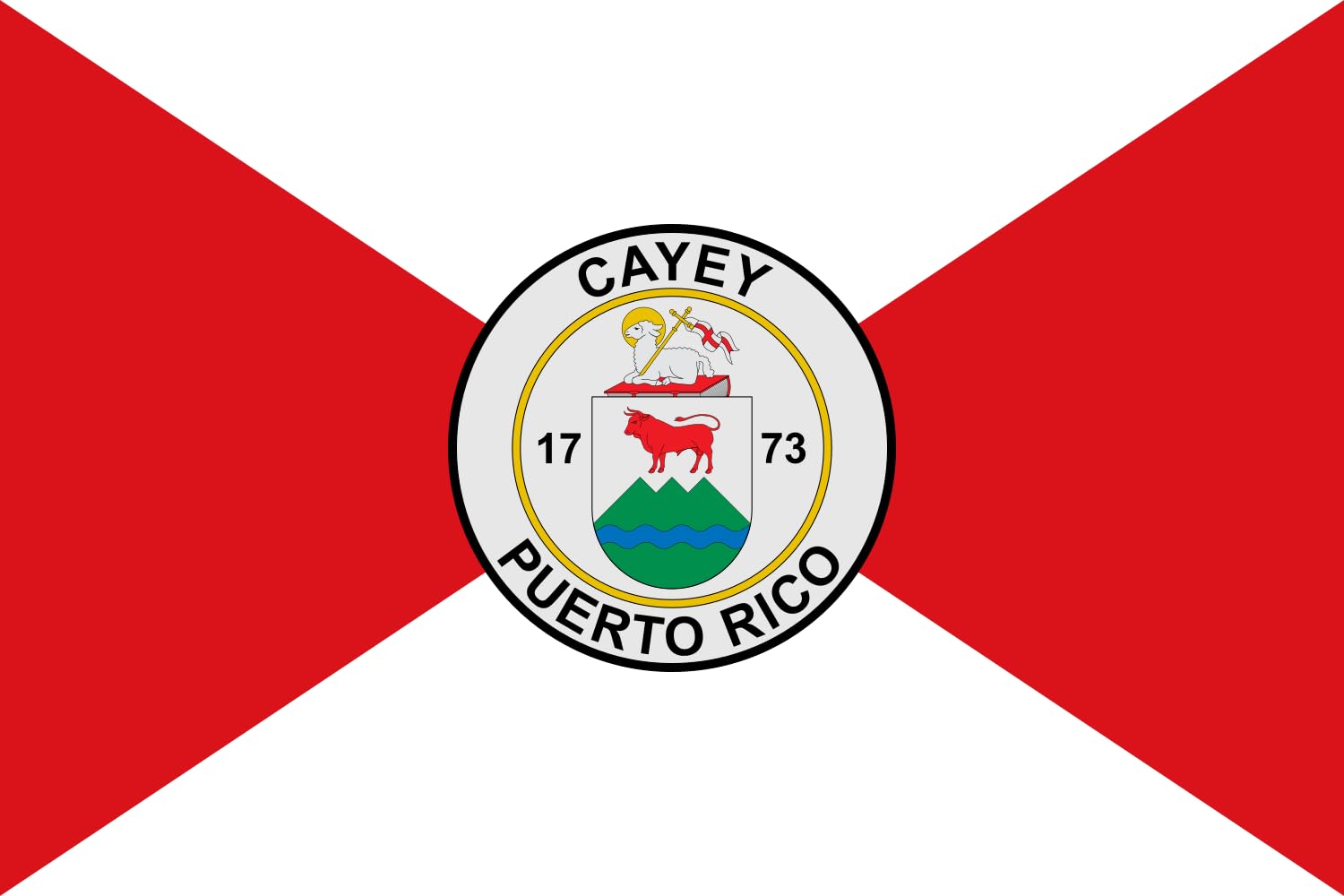 Drapeau Cayey en textile supérieur pour collectionneur de Porto Rico