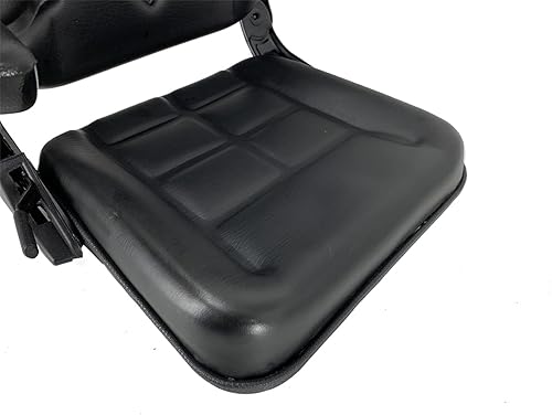 Miniatura 5 de Asiento mecánico universal de reemplazo de asiento de carretilla elevadora con respaldo ajustable Asiento de suspensión plegable apto para tractor,