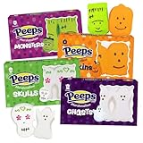 Needzo Monster, Pumpkin, Sugar Skulls, and Ghost Peeps Marshmallows, Halloween 2025 Assorted Character Marshmallow Candies (Pack of 4) 12 Pieces Total