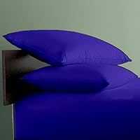 Vista 60 de Crown Collection Juego de 2 fundas de almohada blancas lisas tamaño Queen, hipoalergénicas de 600 hilos, 100% algodón egipcio, fundas de almohada