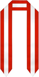 Vintage Austria Austrian Flag Graduation Stole Sash Shawl for Men Women Thickened Double-sided Novelty Scarf for International Students Teachers Study Aboard Graduate Gift