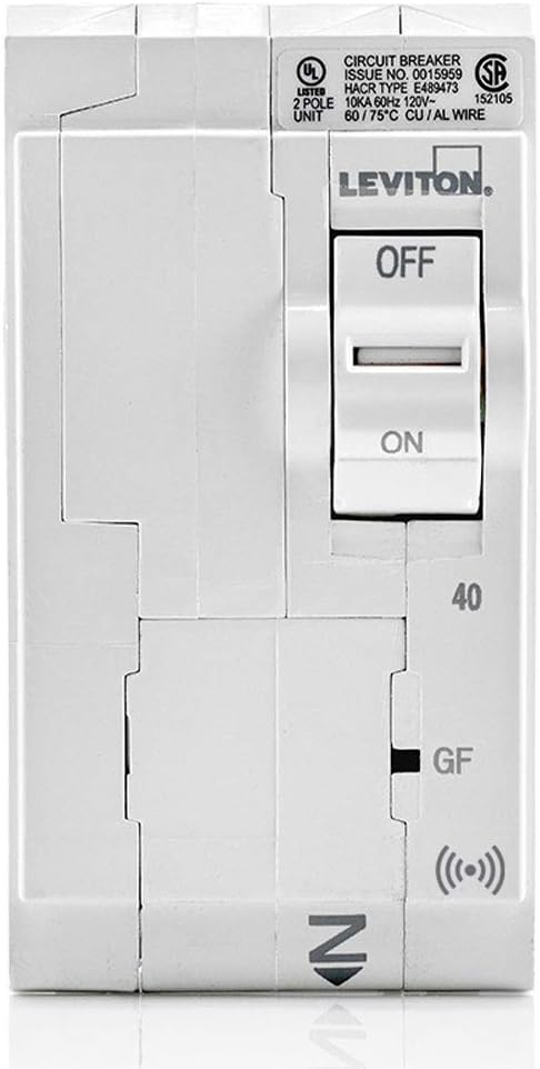 80% Off Discount Leviton LB240-GS 40 Amp, 2-Pole Plug-on Smart GFCI Branch Circuit Breaker, 120 VAC, White 40% Off Discount Leviton LB240-GS 40 Amp, 2-Pole Plug-on Smart GFCI Branch Circuit Breaker, 120 VAC, White