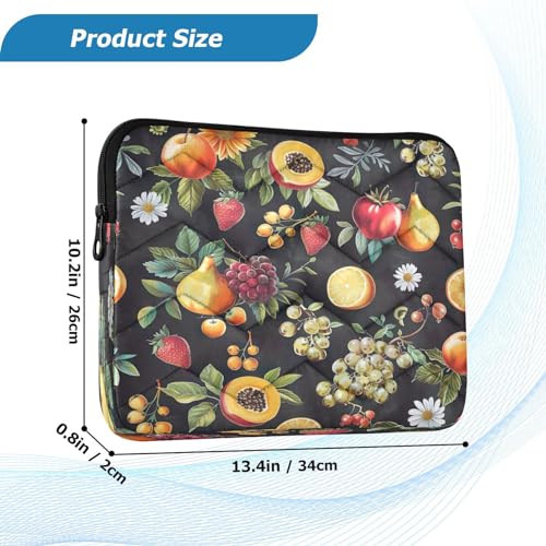 Funda para laptop de 13-14 pulgadas impermeable con diseño de frutas y flores miniatura 3