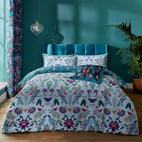 Catherine Lansfield Mya Tropical Floral Duvet Set Cover