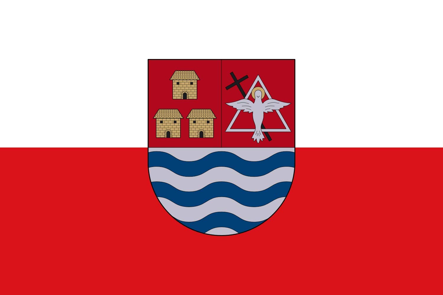 Drapeau Large Casas Altas résistant au vent pour mât de mairie