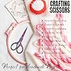 Sharp Embroidery Craft Crochet Yark Scissors with Safety Cover, 4 inch Stainless Steel Stork Shaped Scissors for Needlework Multi-purpose in Multi Color #3
