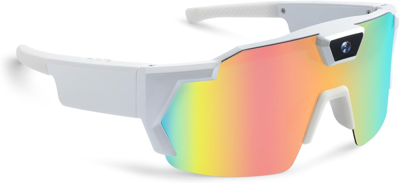 Smart Glasses with Camera - Baseball Glasses with Camera, POV Glasses for Recording, Sunglasses with Bluetooth, AI Smart Glasses for Outdoor Activities (Colour-B)