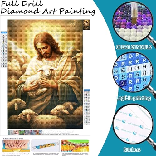 Diamond Painting Full Drill 80x100cm : Mosaïque Animal