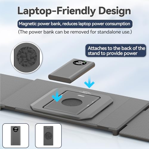 Image of KEFEYA 15.6 inch Laptop Screen Extender, 1 Cable Connect, Triple Laptop Monitor Extender with Magnetic Power Bank, 1080P FHD Monitor for Laptop, Compatible with Mac, Windows, Android for 13-17 inch Laptops