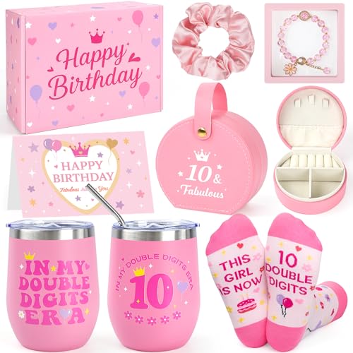 MerriBox Gifts for 10 Year Olds Girls – 10 Year Old Gifts for Girls, 10th Birthday Gift for Girl, Double Digits Gift Ideas, Lovely Present for Daughter, Niece, Granddaughter, Sister