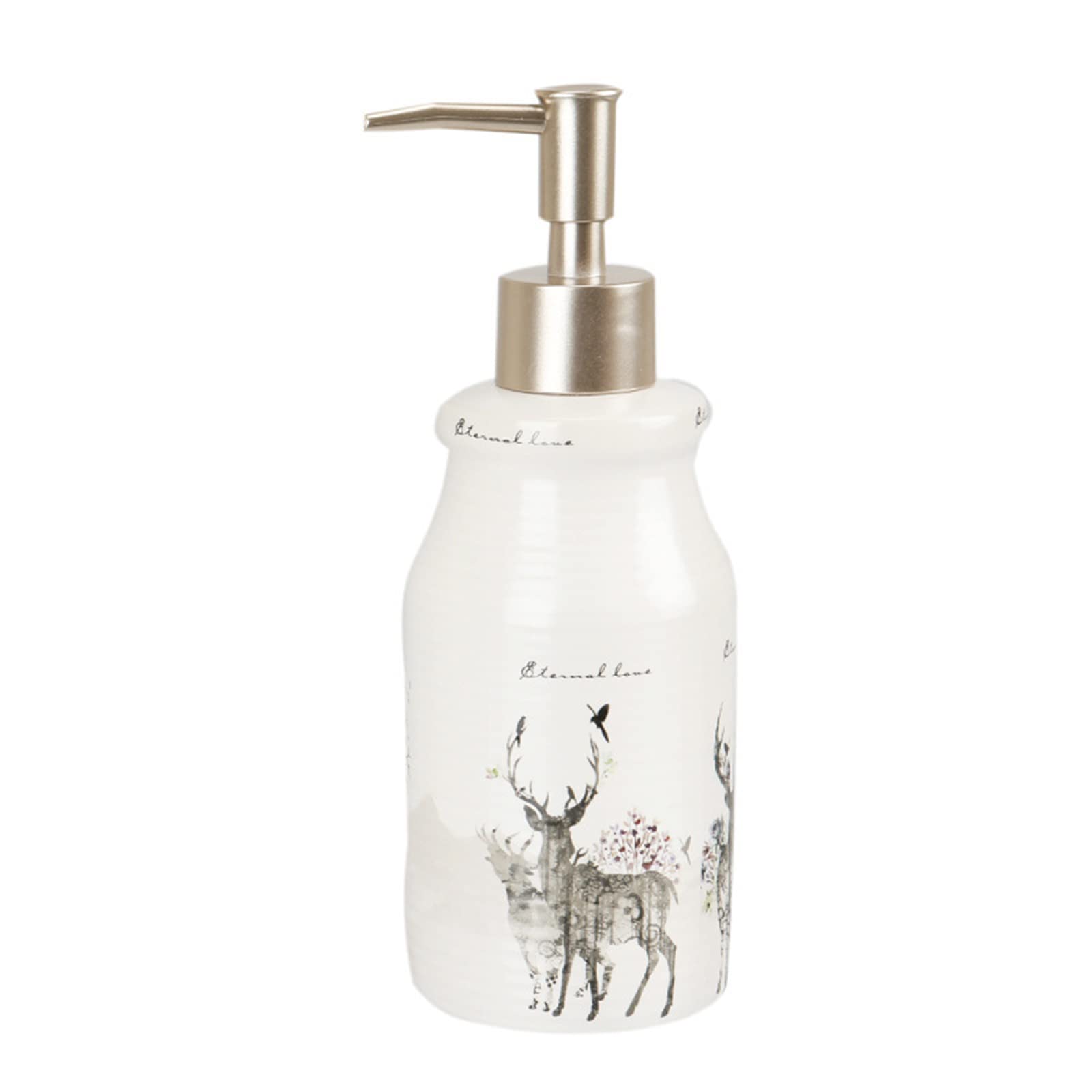 Juego de 4 dispensadores de jabón para baño y Soporte para cepillos de Dientes, con dispensador de loción de cerámica, Porta Cepillo de Dientes, Vaso y jabonera -Blanco
