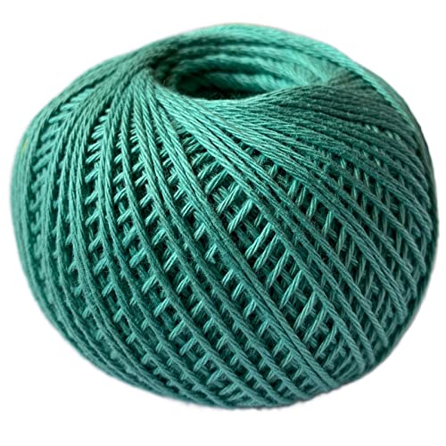 Image of Crochet Now | Dezire Cotton Premium |100% Soft Cotton Yarn 4 Ply (100 Grams Balls) Goes with 3.00 mm Hook for Crochet /Knitting (Steel Green)