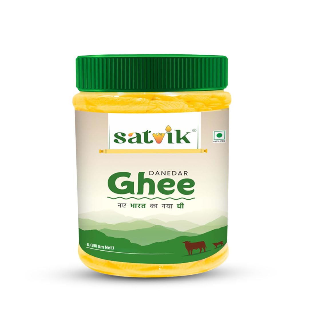 Satvik Pure Ghee Danedar Ghee 1 Litre with Rich Aroma | Rich in Nutrients | Pure Ghee Danedar 1000 ML (B0CPBKSQM3) Amazon Price History, Amazon Price Tracker