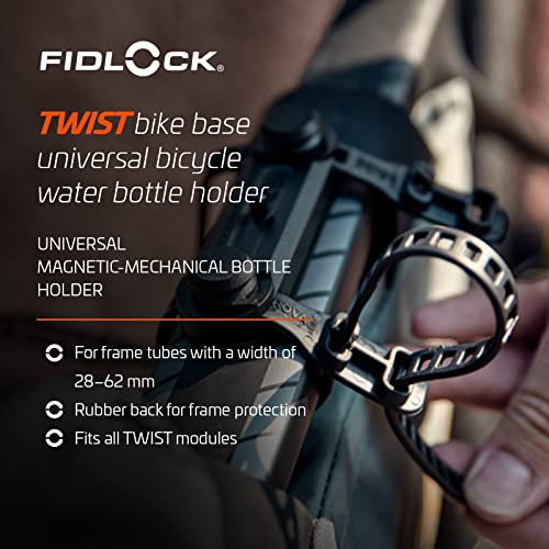 Fidlock Twist Unibase, Universal Bike Water Bottle Holder,Black,28–62 mm