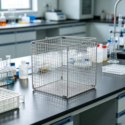 Cesta de limpieza ultrasónica rectangular Gadpiparty con rejilla para laboratorio 5