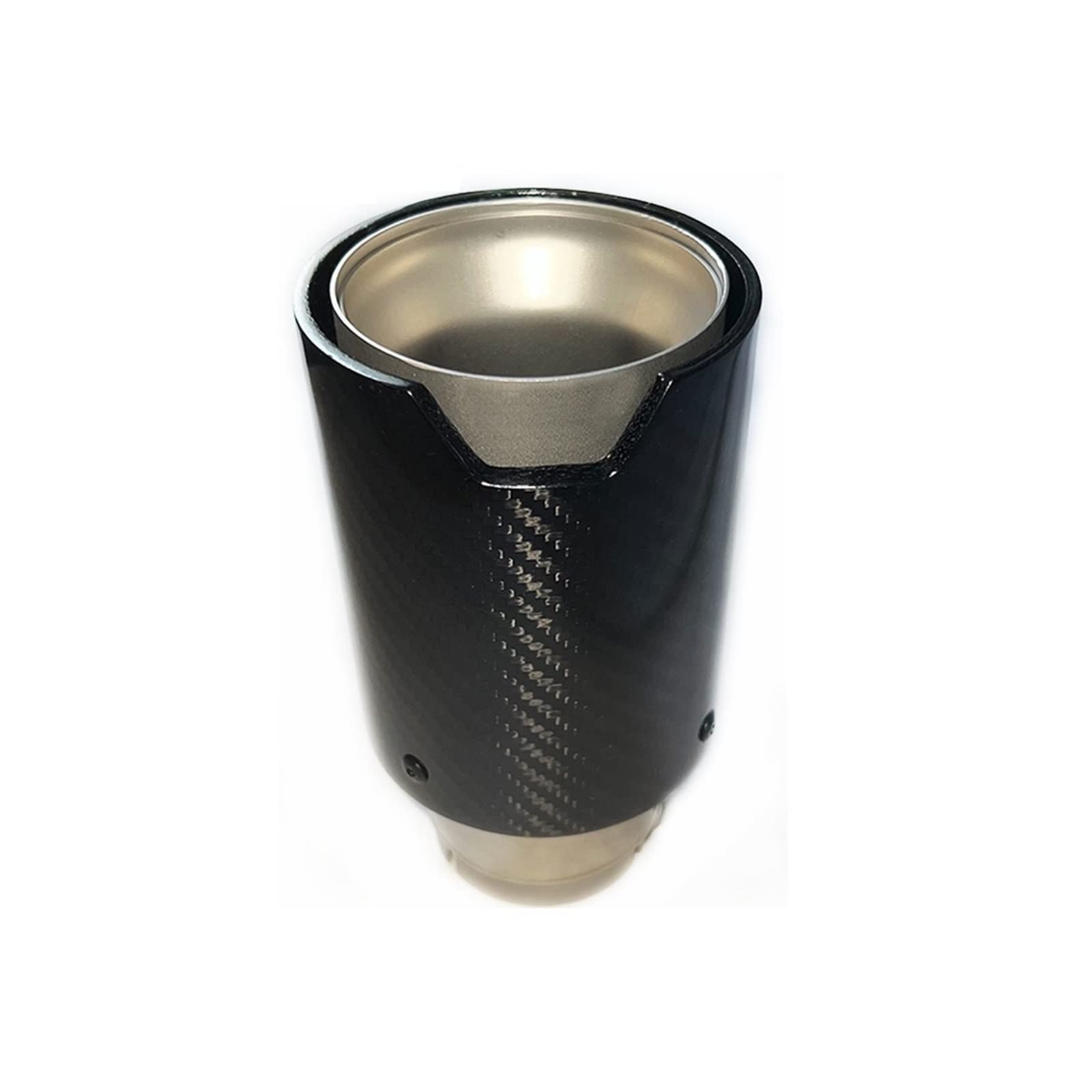 RCKLCY 1 PCS Automotive Car Glossy Carbon Fiber Sand Blasted Rear Tail Exhaust Pipe Muffler Tip Compatible with BMW M Series Universal Muffler Tip (Color : in 54mm Out 101mm)