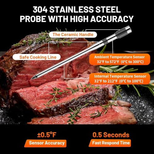 Image of Wireless Meat Thermometer with Smart APP Control