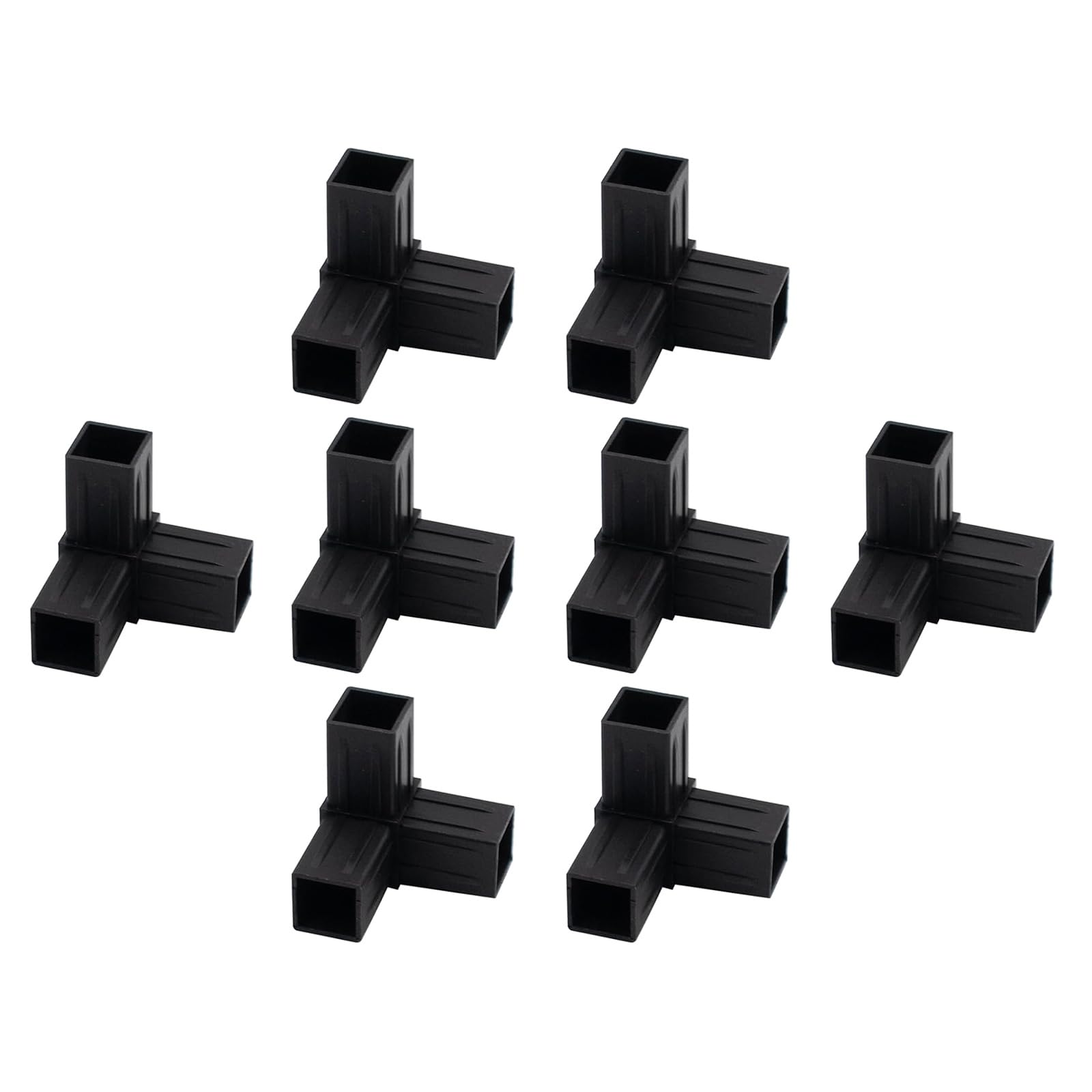 8Pcs Square Tube Fittings Four Way Connection for Storage Shelf Closet Organizers Garden Frame Quickly Release Tube Connectors