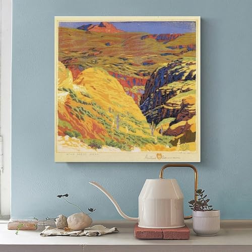 Impression sur toile Wild Horse Mesa Gustave Baumann 61x61 cm