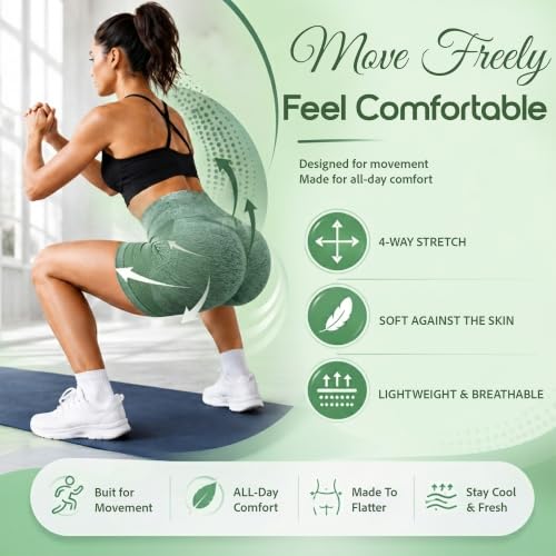 Image of Shoppy Villa Women's Yoga Shorts Spandex|Shapewear Shorts for Women |High Waisted Booty Scrunch Shorts| Workout Shorts for Women