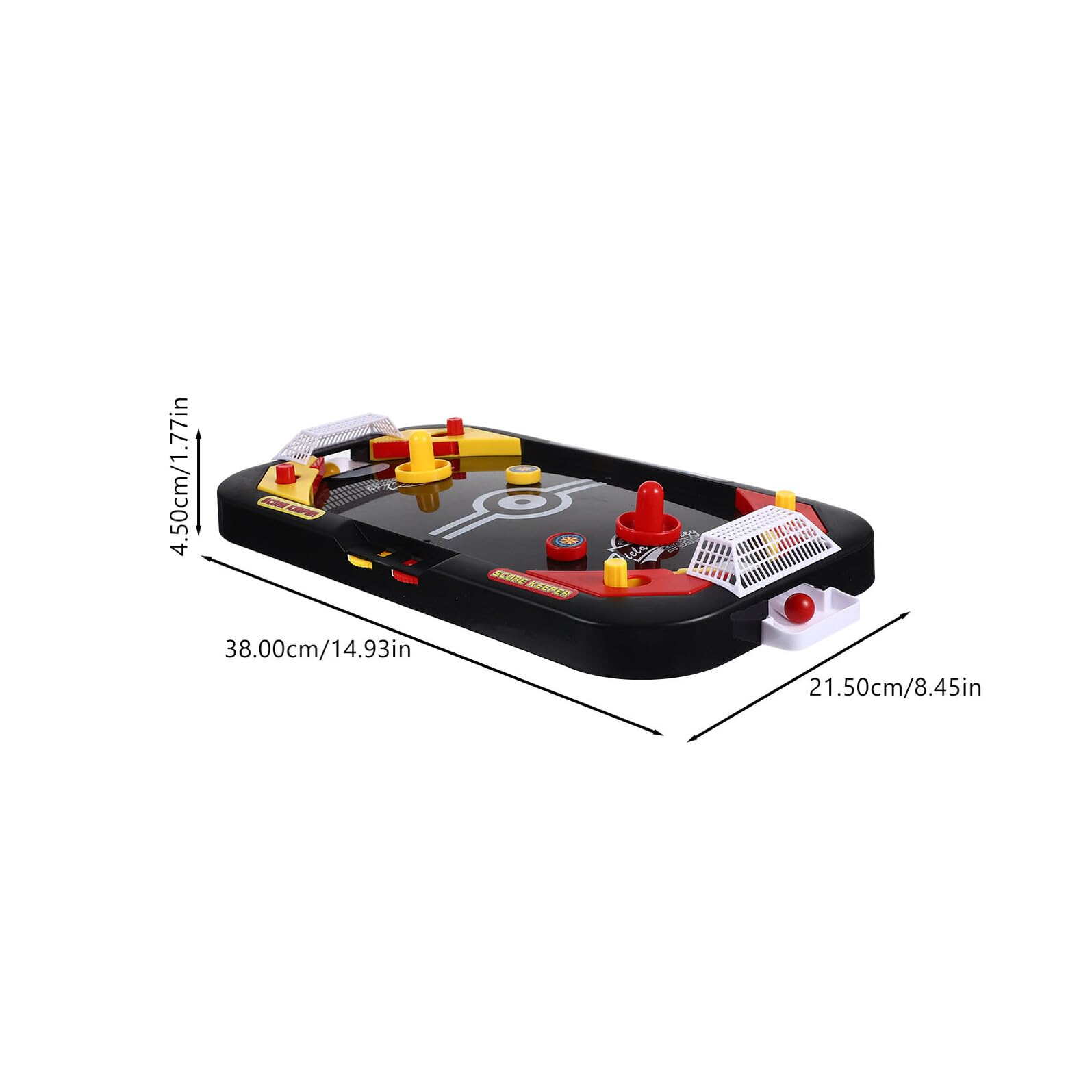 Mikinona Mini Hockey sur Glace Compétitif à 2 Joueurs Éducatif Noir en Plastique Jeu de Hockey sur Table pour Garçon et Filles Divertissement D'enfance