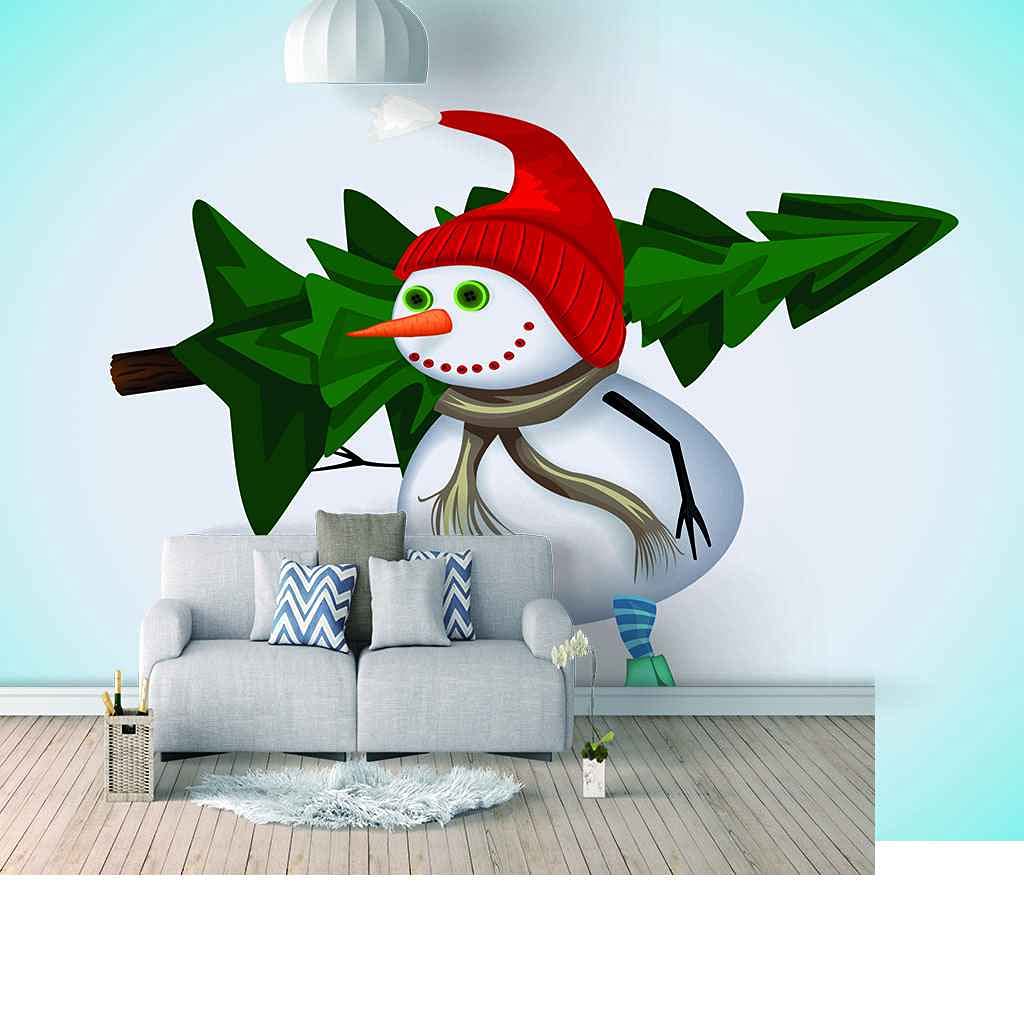 Papier peint Noël bonhomme de neige pour raviver vos souvenirs d'enfance