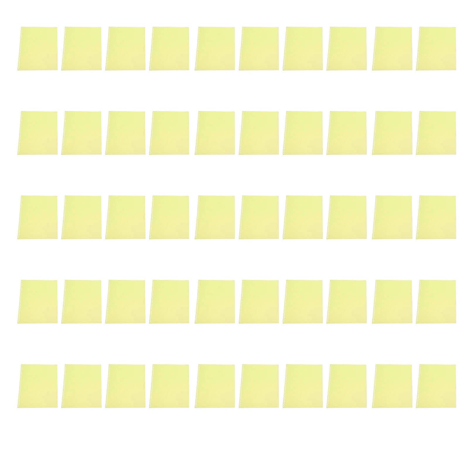 Ochraniacze arkuszy 30 otworów A4 Elastyczne, matowe, półprzezroczyste okładki do oprawy Raporty Prezentacje Biuro Szkoła (Yellow)