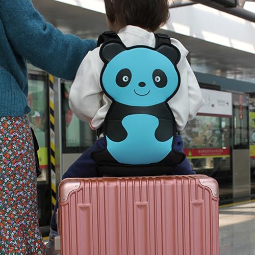 Siège de valise pour enfant avec coussin de voyage bleu - 3