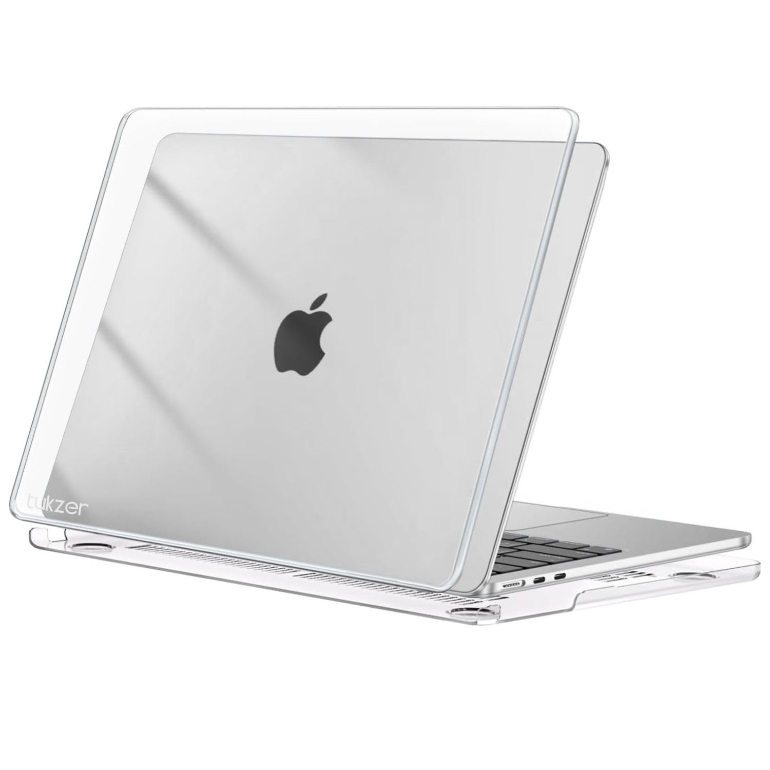 Tukzer Laptop Hard Shell Case Cover Compatible for New Apple MacBook Air 13.6 inch M4 A3240 M3 A3113 M2 A2681 with Touch ID,2025 2024 2022 Release, M4 M3 M2 Air 13" with Anti Slip Feet Pads-Clear-image-25