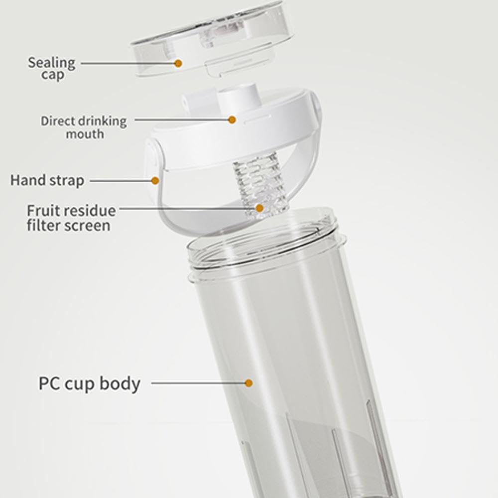 Przenośny blender, akumulator osobisty USB, do Ultra do koktajli dla niemowląt, podróży, siłowni (biały ekran)