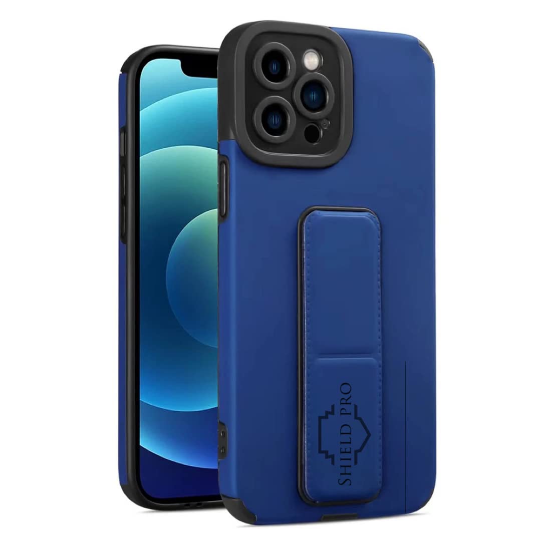 SHIELD PRO iPhone 14 Pro Max 6.7-Inch, Case Cover Magnetic Kickstand, Precision holes for mic and speakers Dust proof, Raised camera protection, Scratch resistant, Blue, Gray, Black, Green (Blue)