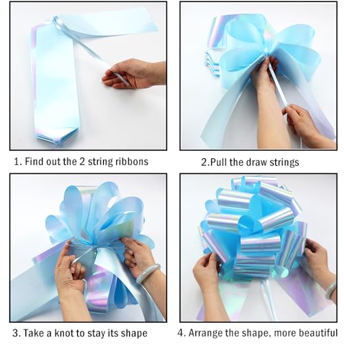 Image of 1Pcs Large Gift Bow,14 in Giant Pull Bow Big Blue Bow,Great Gift Bows for appliances,Bikes,Table Decorations and Party Events (Light Blue)