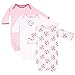 Luvable Friends Baby Girls' Gowns, 3 Pack