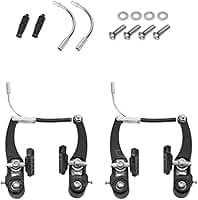 Par Freio V-Brake Nylon Preto para Bicicleta MTB