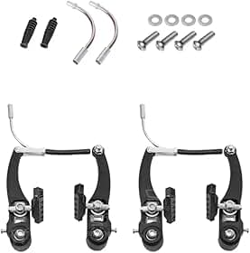 Par Freio V-Brake Nylon Preto para Bicicleta MTB