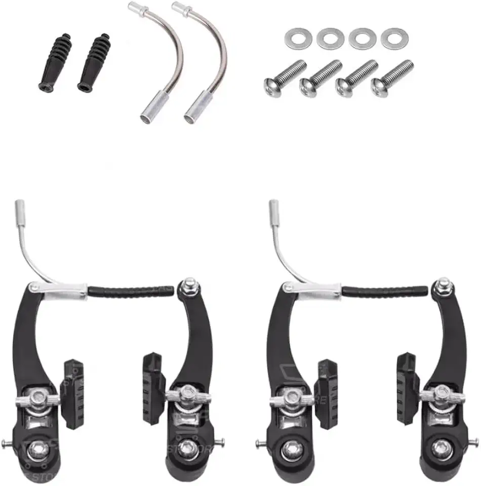 Par Freio V-Brake Nylon Preto para Bicicleta MTB