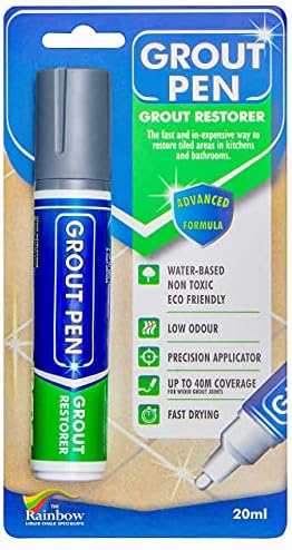 Grout Pen Grey Tile Paint Marker: Waterproof Grout Paint, Tile Grout Colorant and Sealer Pen