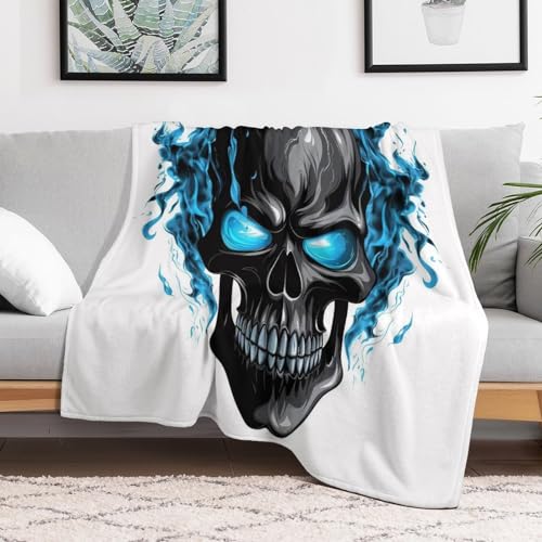 Couverture squelette impression 3D linge de lit en flannel haute densité - 3