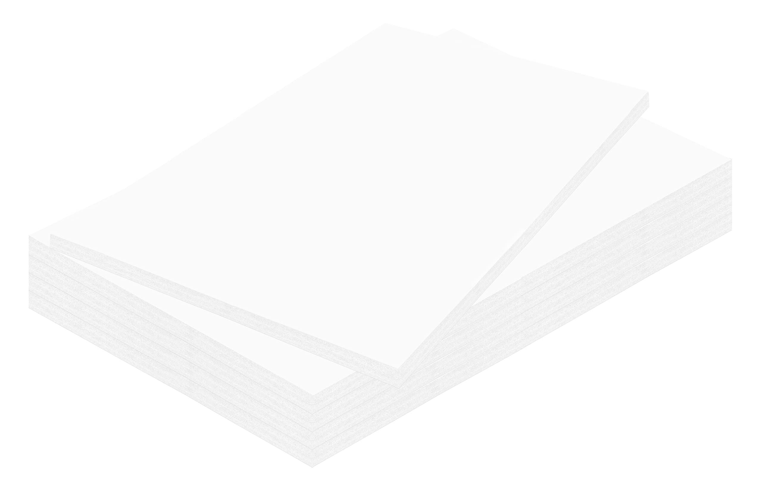 Kangaro Lot de 5 plaques de Mousse Format A3 Blanc 29,7 x 42 cm – 10 mm – DIY pour l'artisanat, la présentation, Le modélisme, Le Passe-Partout