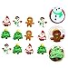 TOYANDONA 60pcs Christmas Cartoon Erasers Set Random Styles Including Santa Reindeer Stationery for Boy Girl for Drawing Pencil Wiping Premium Rubber Material